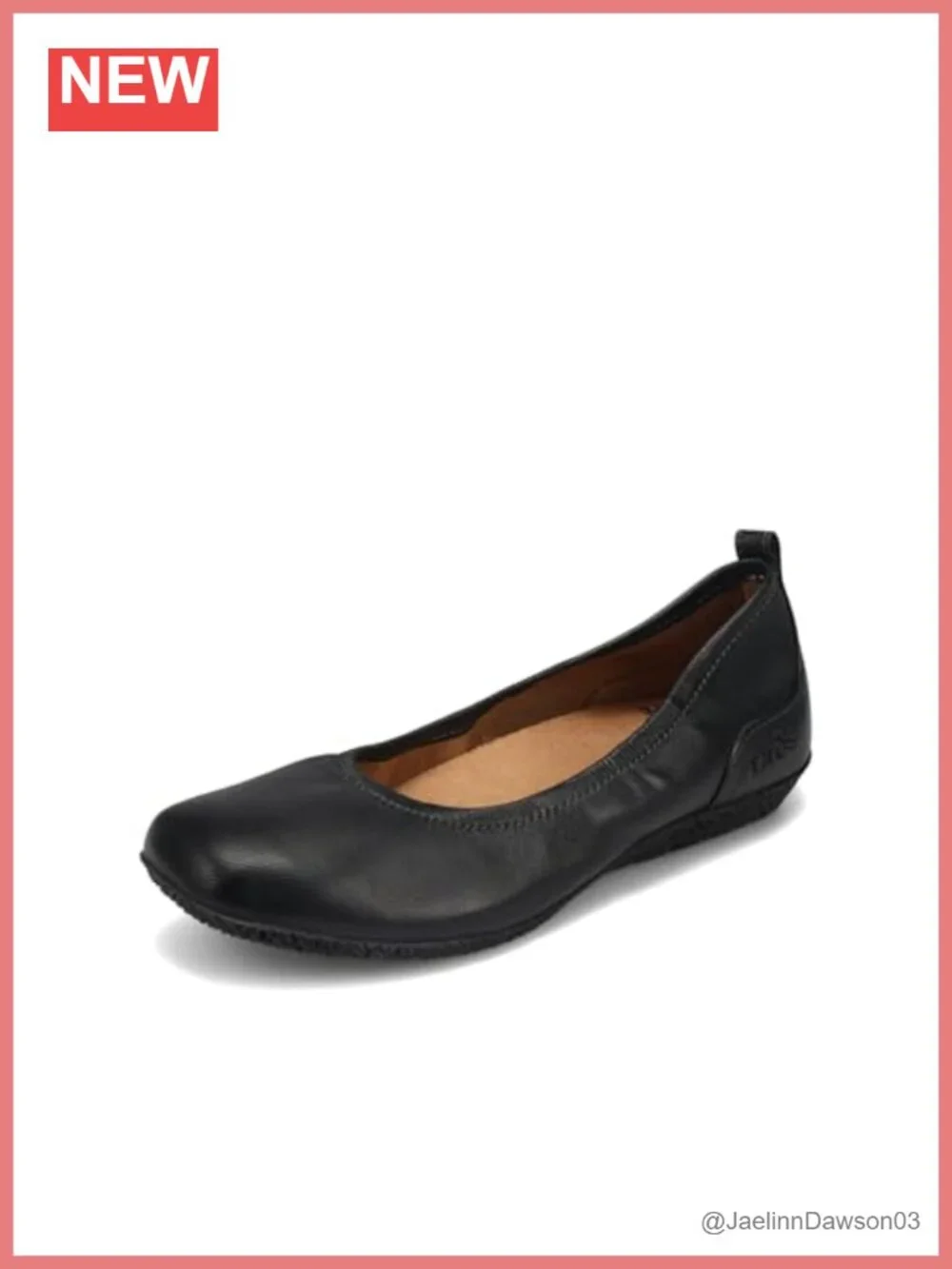 Smooth Leather Ballet Flat Cushioned Arch Support Slip On Comfort Shoes